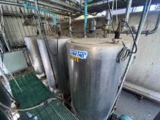 Sani-Fab 3-Tank CIP System, with 10 hp Centrifugal Pump, with Baldor Motor, Mounted on S/S Frame (