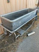 S/S COP Tank with Jet Spray, Includes 2-Bowl S/S Sink Mounted on Mild Steel Legs (LOCATED IN MANTEC