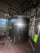 1,000 Gal. Processor, Dual S/S CIP Spray Ball, with Top Mounted Agitation Motor, with Ladder & Man