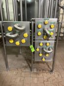 (3) Flow Diversion Stations, Clamp Type, Mounted on S/S Frame (LOCATED IN MANTECA, CA)