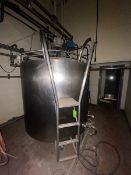 Dairy Craft 1,000 Gal. Processor, S/N 1874-1, with Top Mounted Agitation Motor, with Ladder & Man