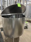 S/S Aprox. 150 Gal. Single Wall Balance Tank, Tank Dims.: Aprox. 30” Tall x 39” Dia., Mounted on S/S