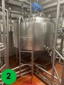 Aprox. 650 Gal. S/S Insulated Processing Tank with CIP; Cooling, Heating; 3