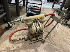 Diaphragm Pump, Mounted on Portable Frame (LOCATED IN FREDERICK, MD)