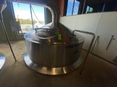 50 BBL (2,200 GAL.) S/S Brew Kettle, with S/S Top Mounted Hinge Man-Door, Mounted on S/S Legs & Fram