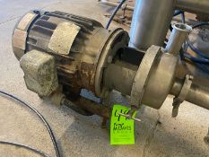1 hp Centrifugal Pump, with Super-E 3500 RPM Motor, 230/460 Volts, 3 Phase (LOCATED IN FREDERICK,