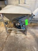 Inclined conveyor with hopper. (LOCATED IN FREDERICK, MD)