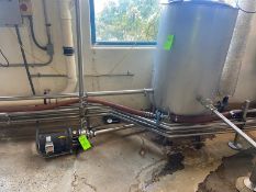 Aprox. 200 Gal. S/S Single Wall Vertical Balance Tank, with 3 hp Centrifugal Pump, with Baldor