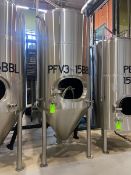 2014 JVNW 15 BBL(465 GAL.) S/S Jacketed Vertical Tank, S/N 22896, 69 PSI Int. Press @ 200 F, 0 F @ 6