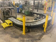 Hytrol 90 Degree Turn Roller Conveoyr, with Aprox. 18-1/2” Rolls, with Drive (LOCATED IN