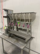 2013 Toscana Enologica Mori 6-Nozzel Riempitrice, with S/S Infeed Funnel (LOCATED IN FREDERICK, MD)