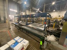 Straight Section of Roller Conveyor, with (3) Sections of Can Transfer Stations (LOCATED IN