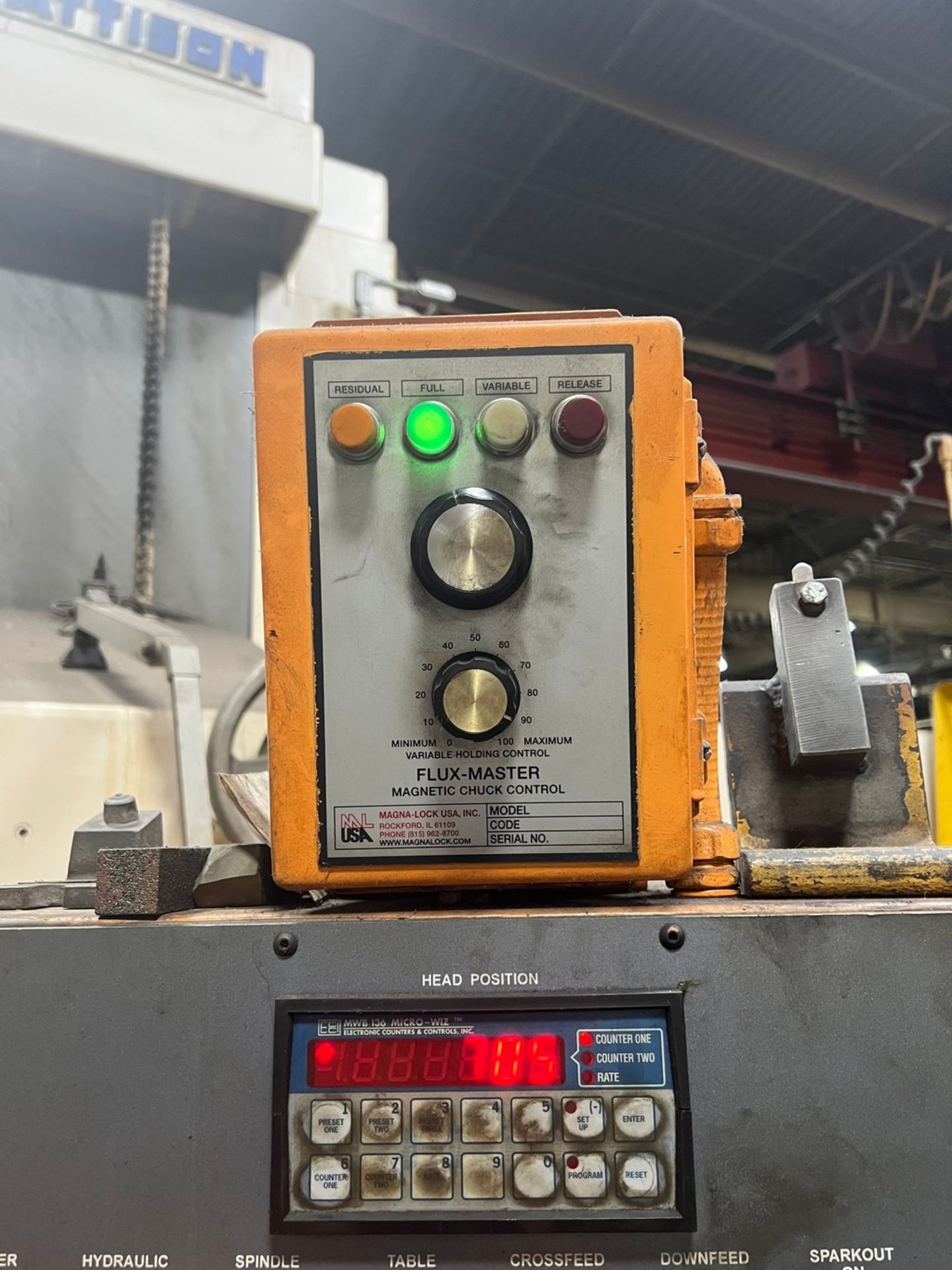 42" x 144" Mattison Horizontal Surface Grinder - Image 3 of 12