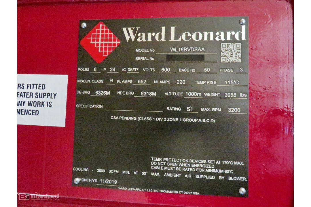 Ward Leonard WL16BVDSAB Raptor 600-HP vertical motor - Image 12 of 15