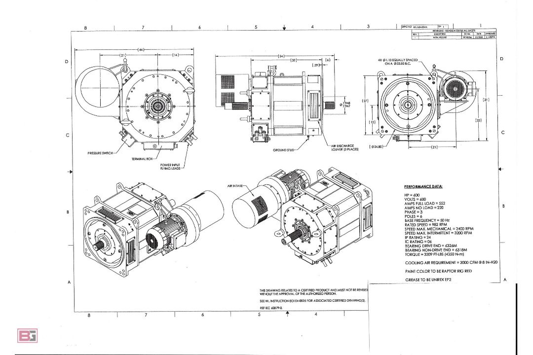 Ward Leonard WL16BVDSAB Raptor 600-HP vertical motor - Image 13 of 15