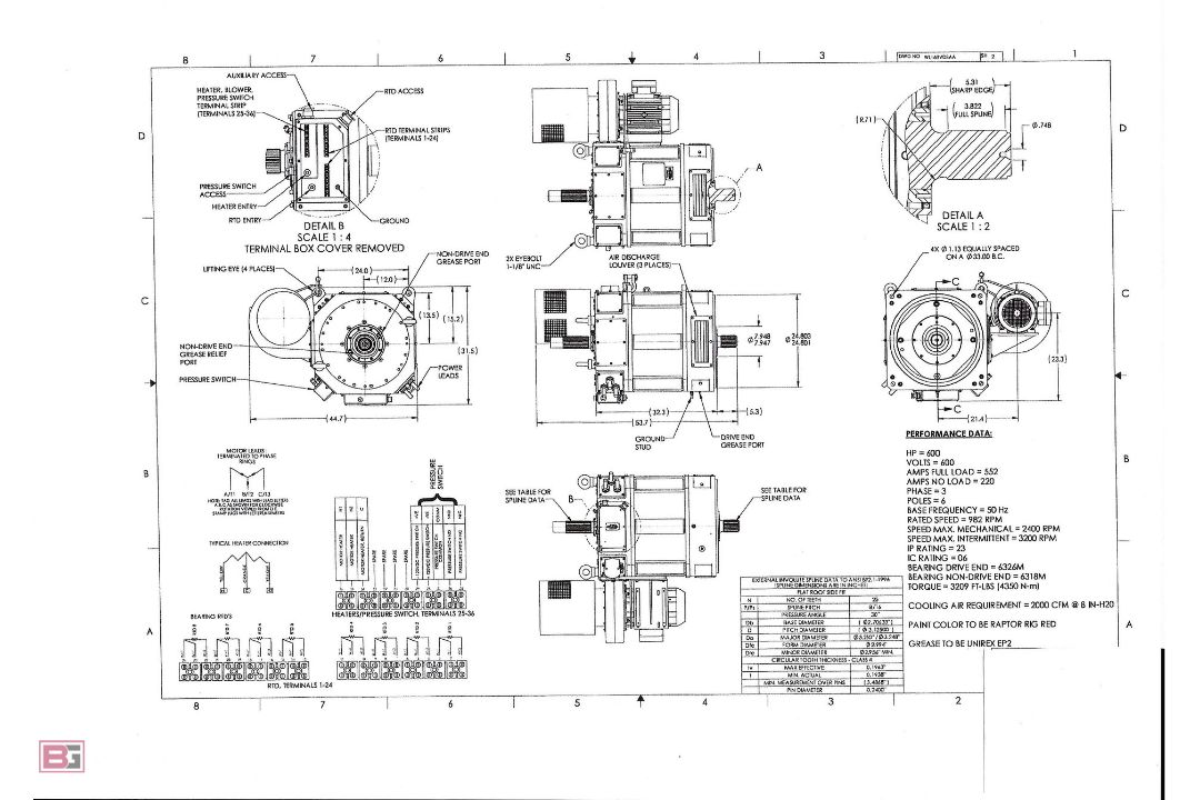 Ward Leonard WL16BVDSAB Raptor 600-HP vertical motor - Image 14 of 15