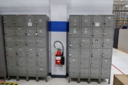 (2) Lyon 24-Door Locker Sections