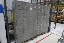 (2) Lyon 24-Door Locker Sections