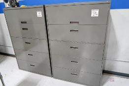 (2) 4-Drawer Top Shelf File Cabinets