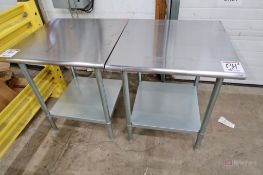 (2) Stainless Steel Uline Benches