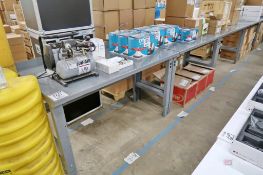 (4) Metal Uline Workbenches