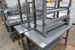 (7) Metal Uline Workbenches