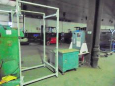 Lock & Door Sample, (2) Wood Rolling Cabinets