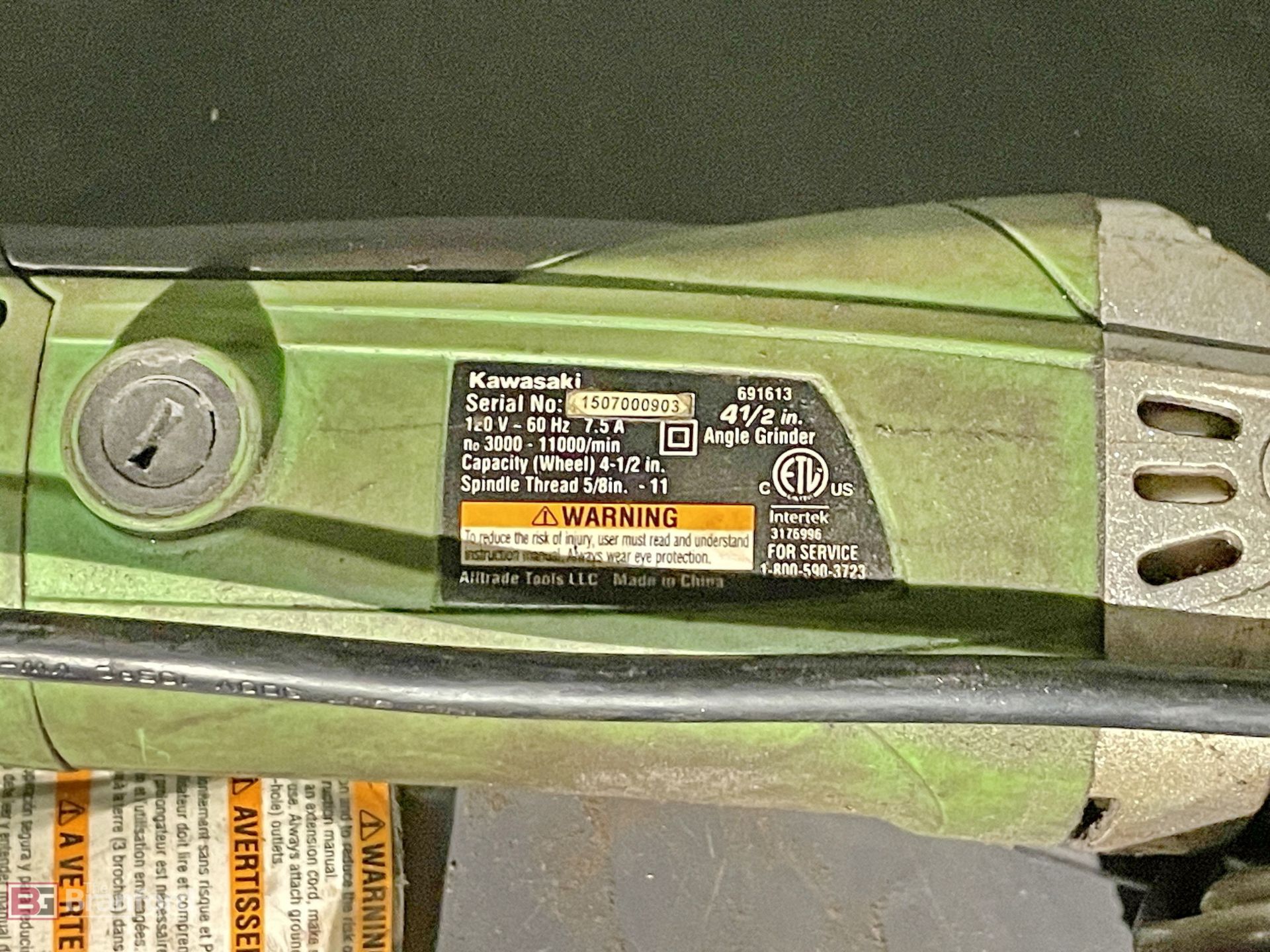 Kawasaki 691613 4-1/2" Angle Grinder - Image 2 of 2