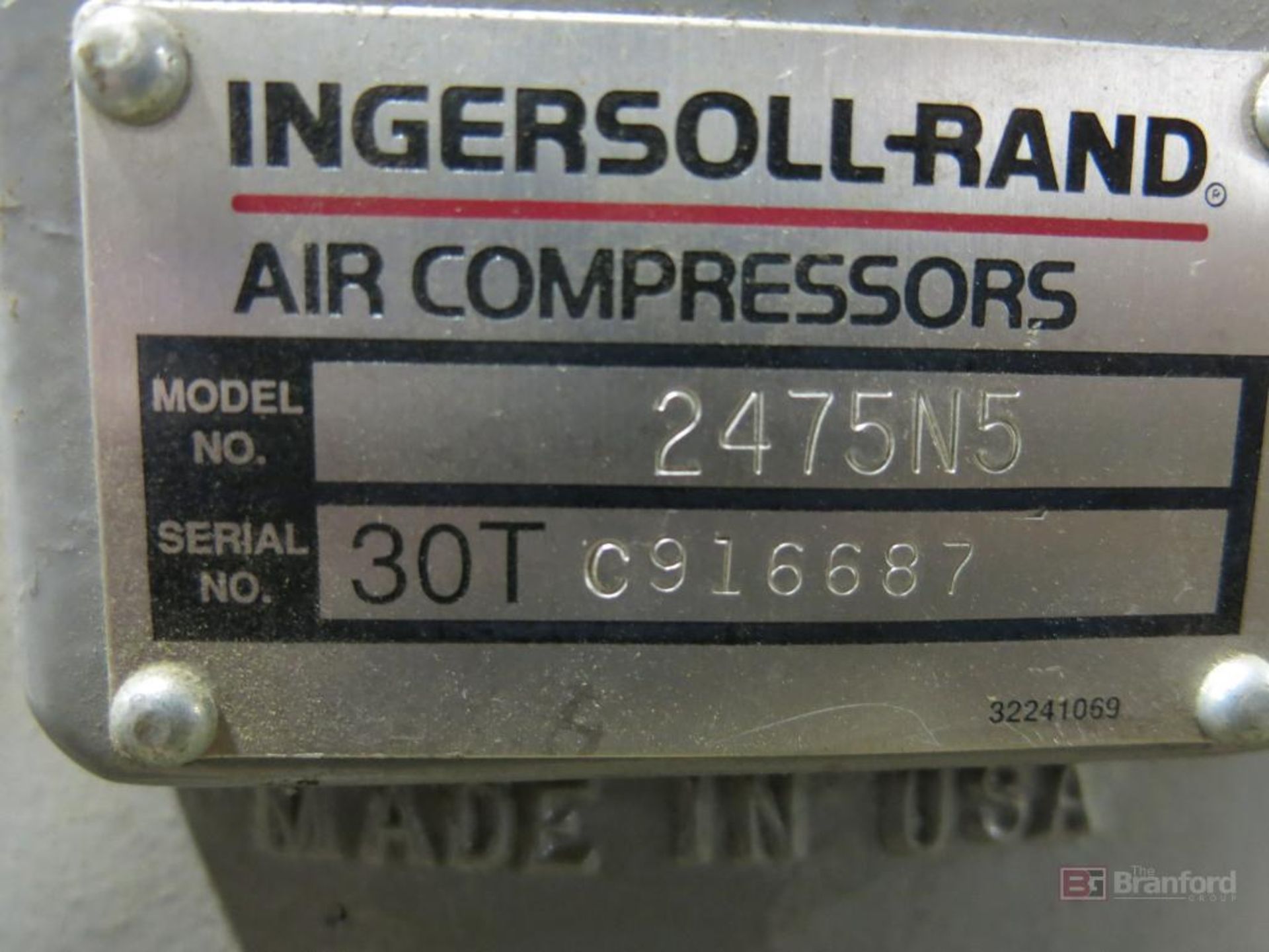 Ingersoll Rand Model T30/2475N5, 5-HP Vertical Tank Air Compressor - Image 3 of 4