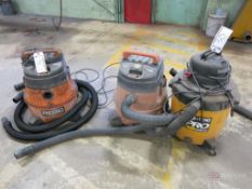 (3) Shop Vacuums