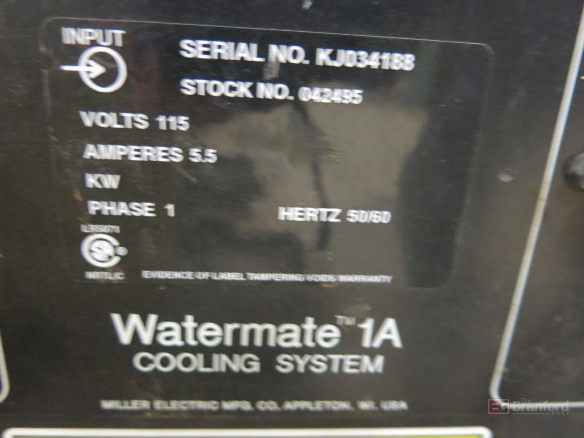 Miller Model 042495 Watermate A1, Cooling System - Image 2 of 2