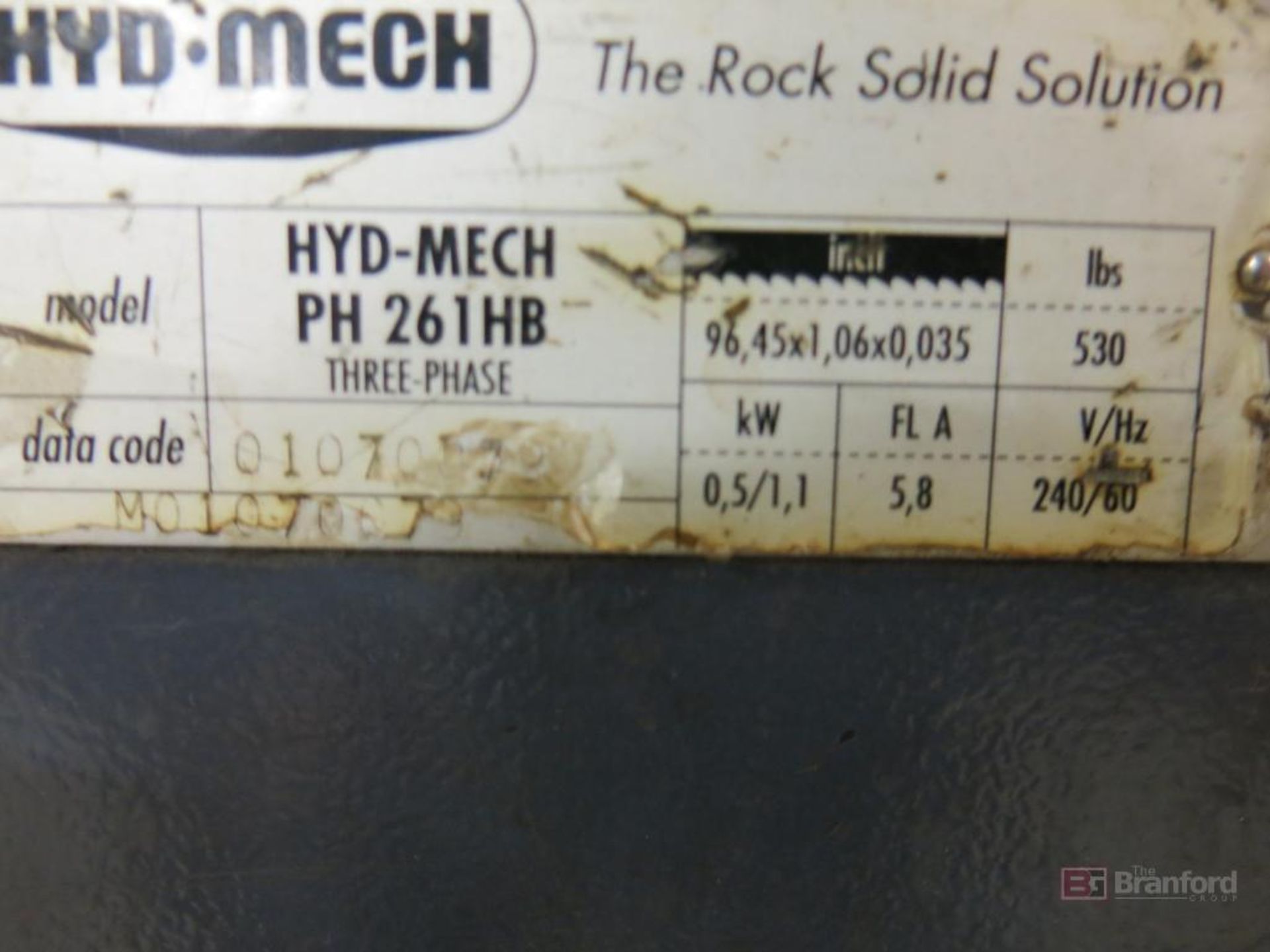 HydMech Model PH261HB 96, 45 x 1, 60 x 0.035 Horizontal Band Saw - Image 3 of 4