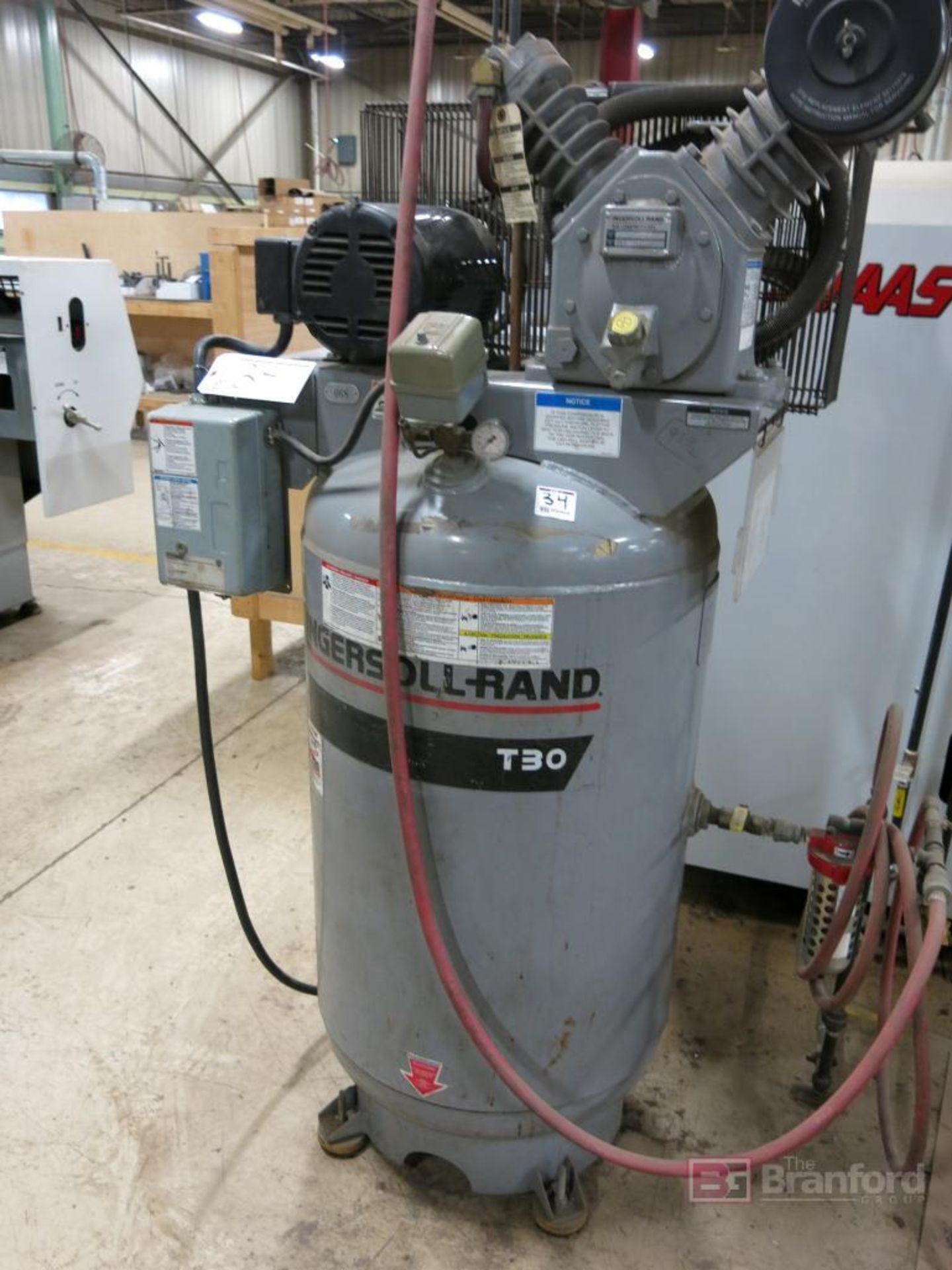 Ingersoll Rand Model T30/2475N5, 5-HP Vertical Tank Air Compressor - Image 2 of 4
