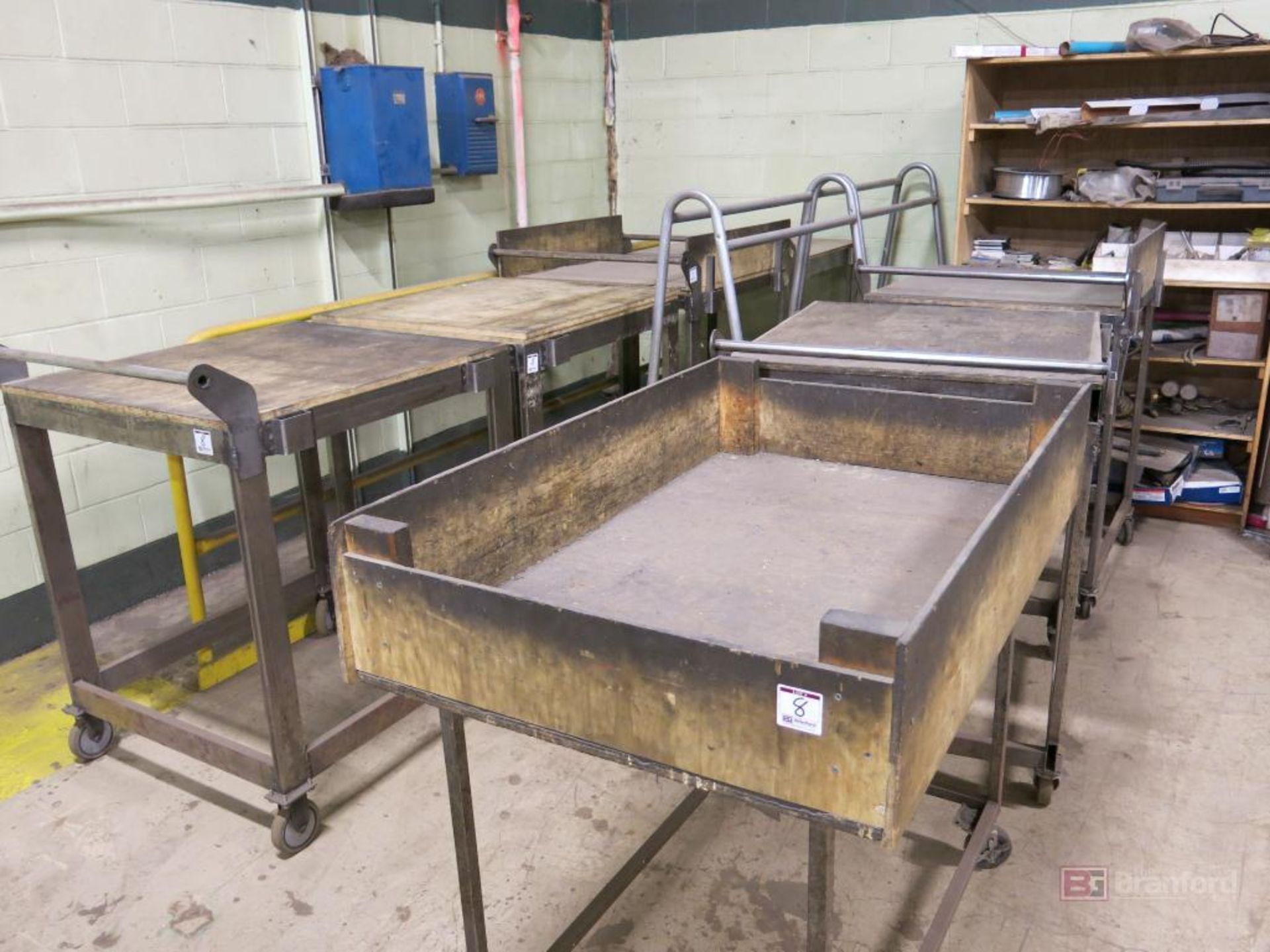 (7) Heavy Duty Steel Carts, (2) A-Frame Hanging Carts