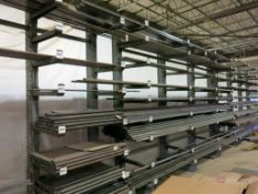 Large Lot of (3) Sections Single Sided Cantilever Racks