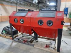 Badboy Blasters Model BB-6000XLD, 2-Cabinet 4-Station Sand Blast Cabinets