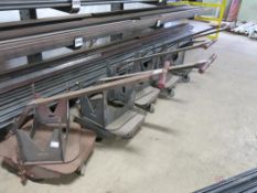 (5) Custom Made Castered Raw Material Carts