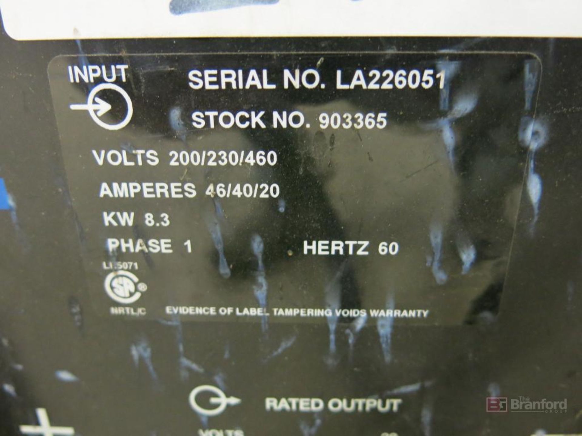Miller Regency 250, CV DC Arc Welding Power Source - Image 3 of 3