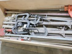 Large Lot of C-Clamps & Bar Clamps