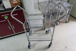 Rolling 2-shelf metro cart
