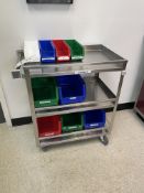 Stainless Steel 3-shelf rolling utility cart