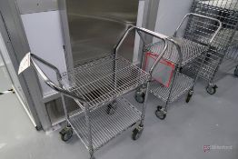 (2) Rolling metro rack cart