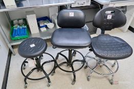 (3) Misc lab stools
