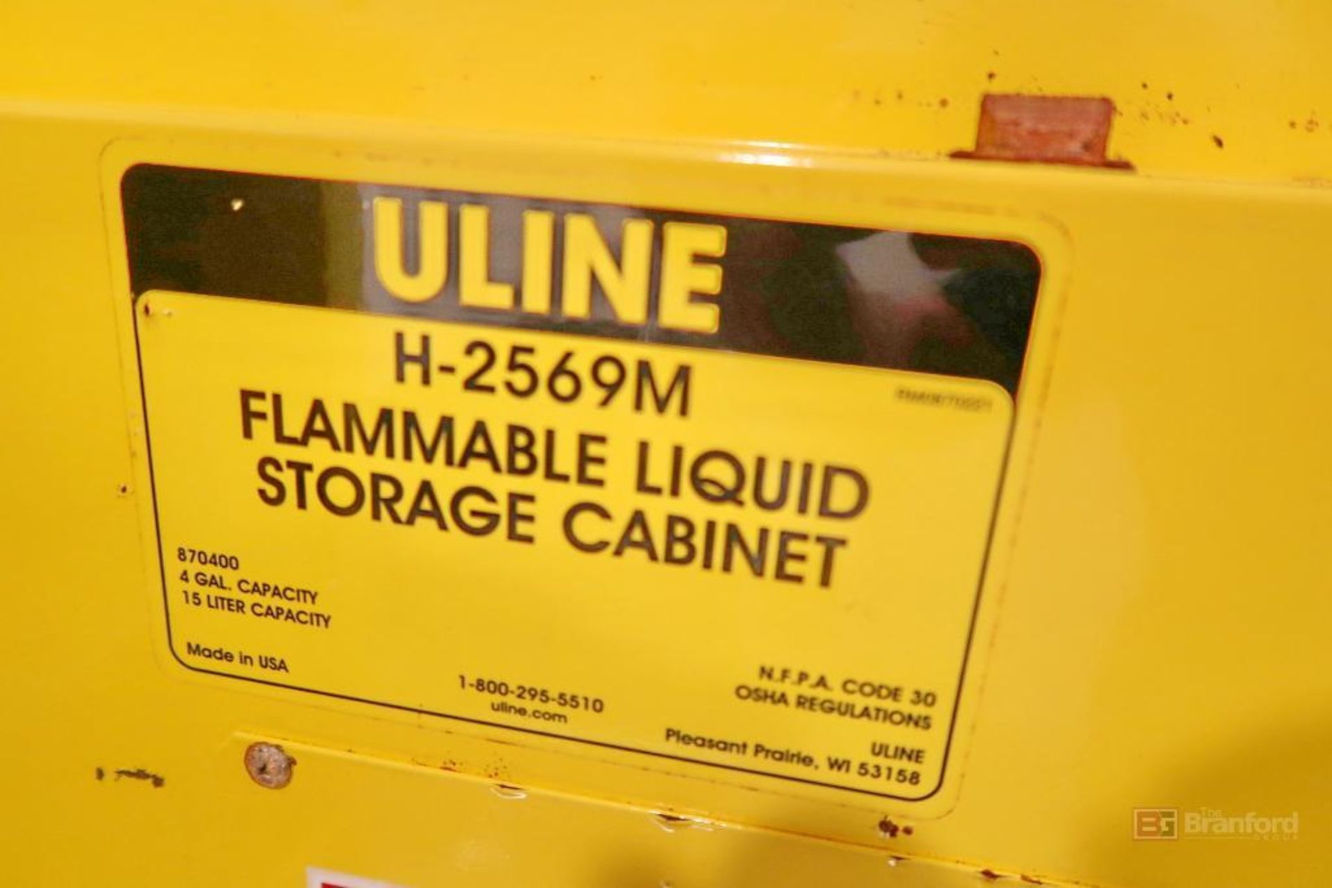 Uline H-2569 Flammable liquid storage cabinet - Image 2 of 2