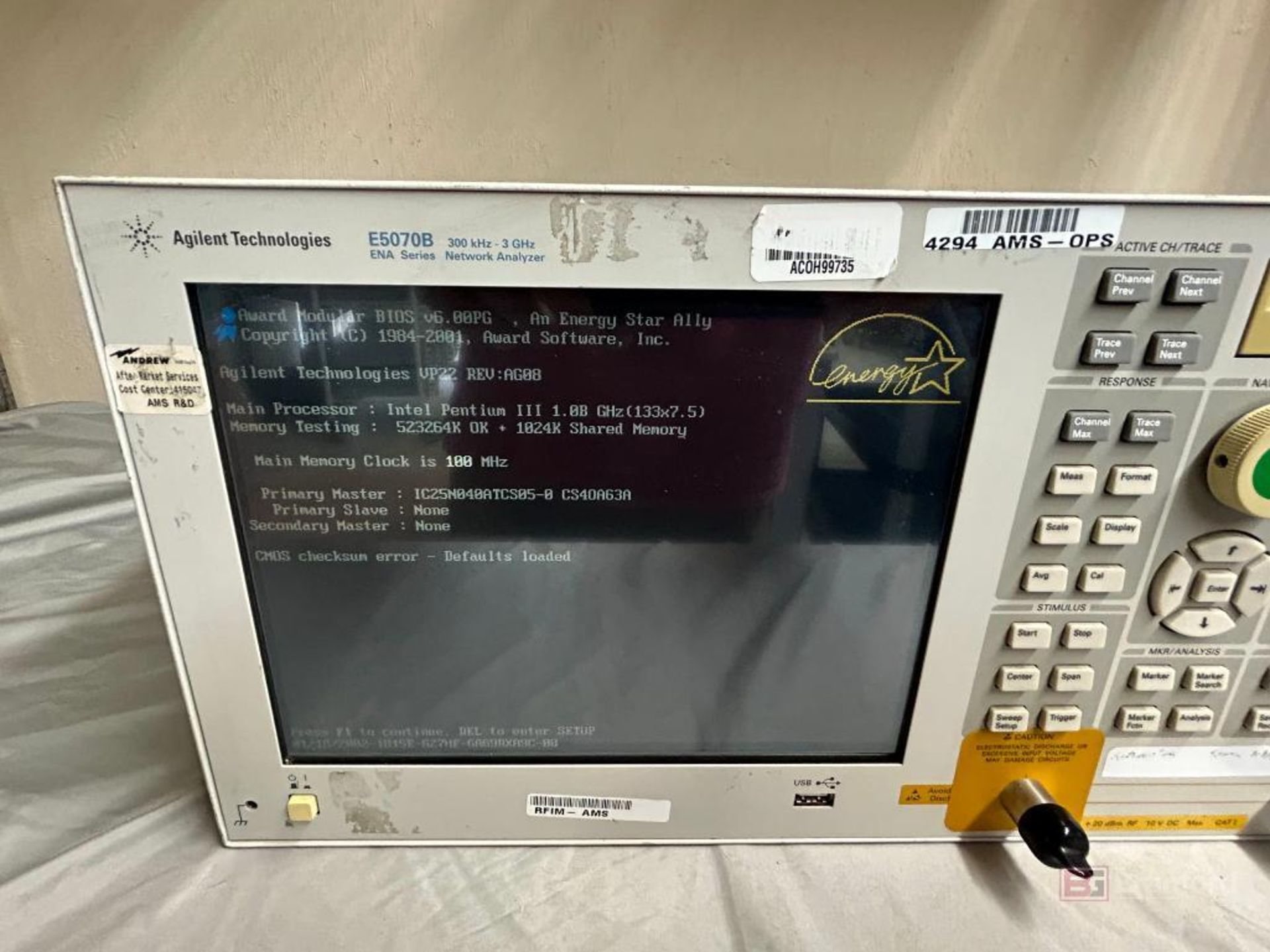 Agilent E5070B ENA Series Network Analyzer - Image 2 of 9