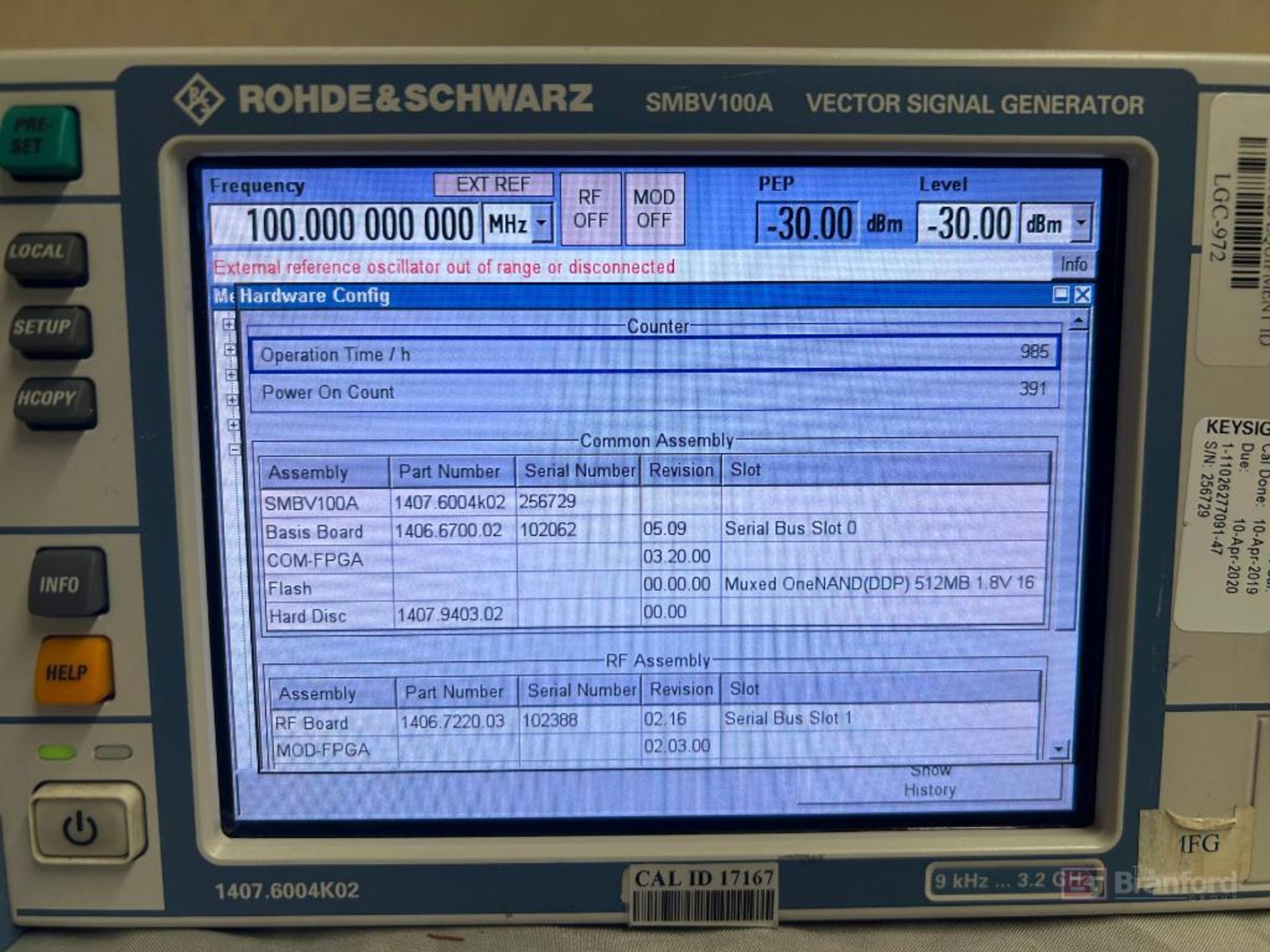 Rohde & Schwarz SMBV100A Vector Signal Generator - Image 7 of 12
