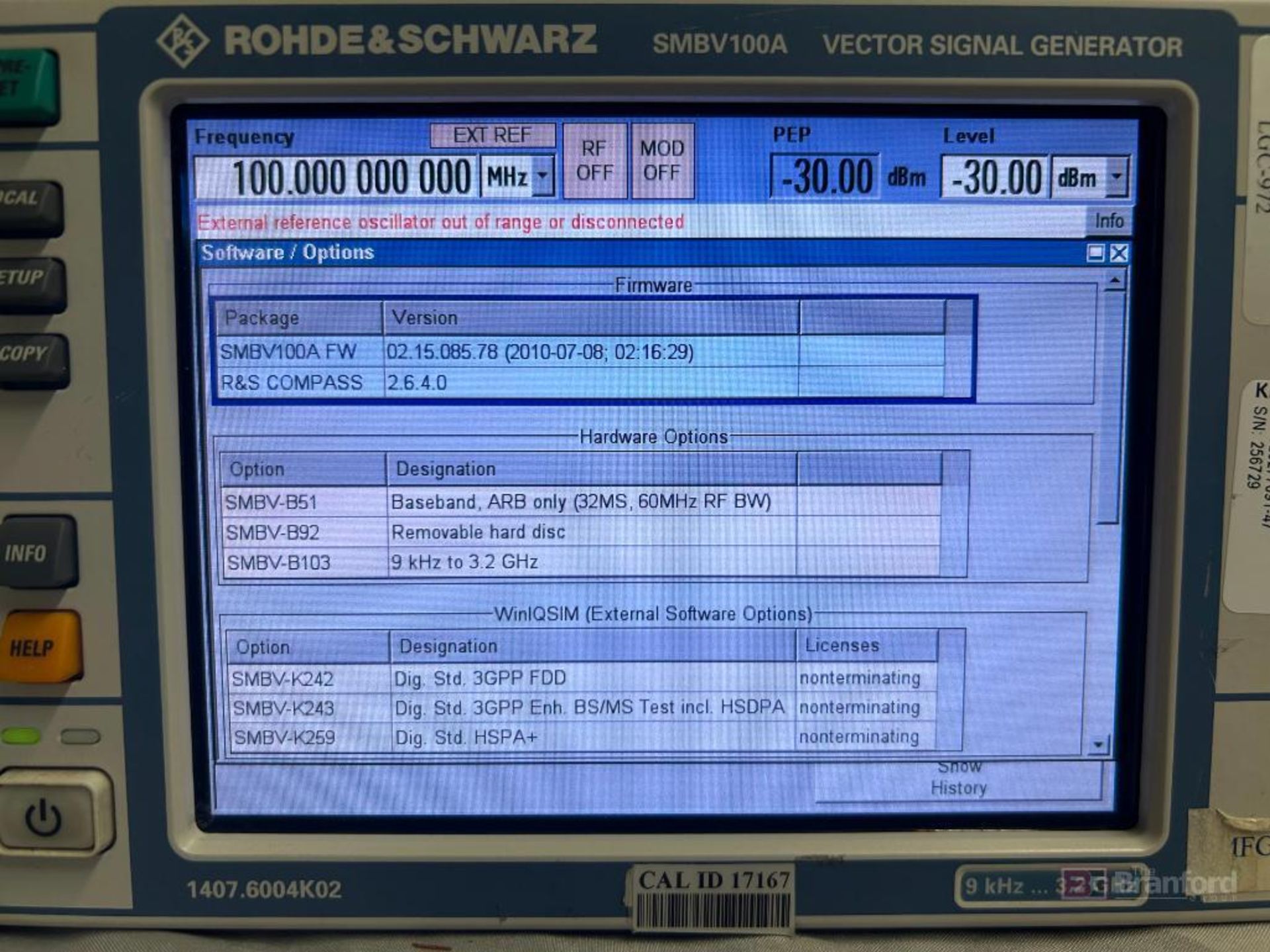 Rohde & Schwarz SMBV100A Vector Signal Generator - Image 9 of 12