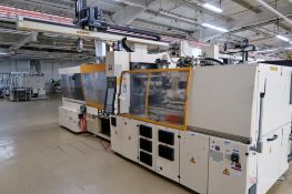 Engel 310-Ton 3-Shot Rotary Platen Injection Molding Machine w/ Robot