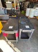 Lot (2) Rubbermaid Push Carts on Casters