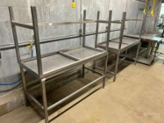 (4) Stainless Steel Tables
